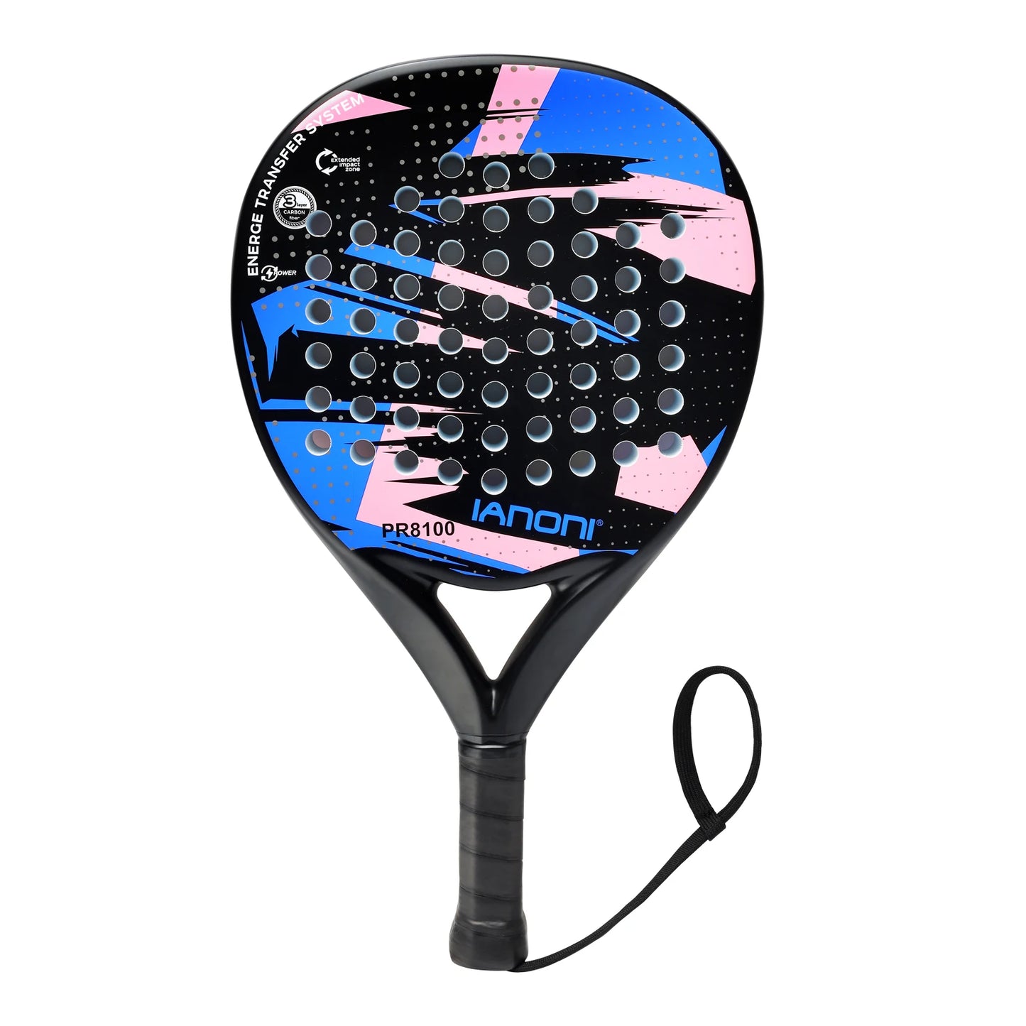 IANONI Padel Racket - Carbon Fiber Surface with EVA Memory Flex Foam Core