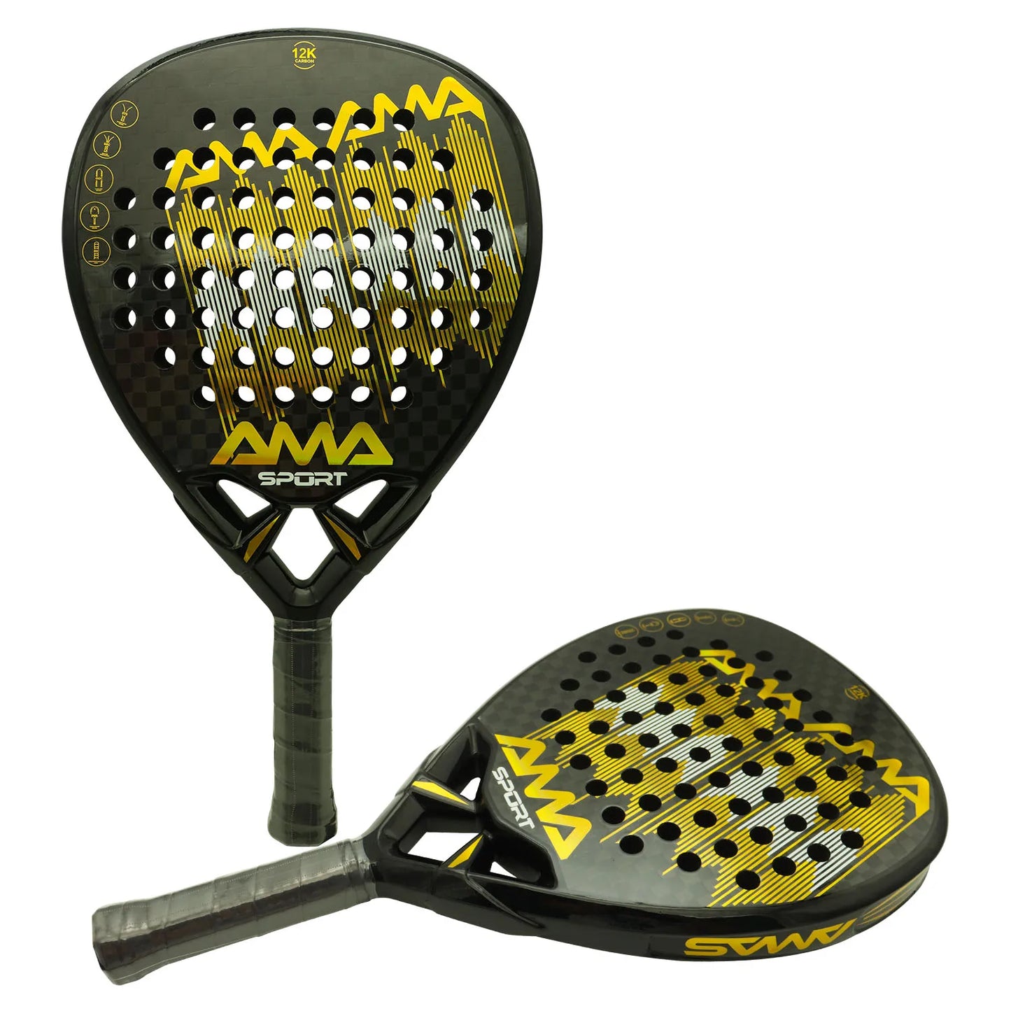 AMASPORT Professional 12K Carbon Fiber Padel Racket