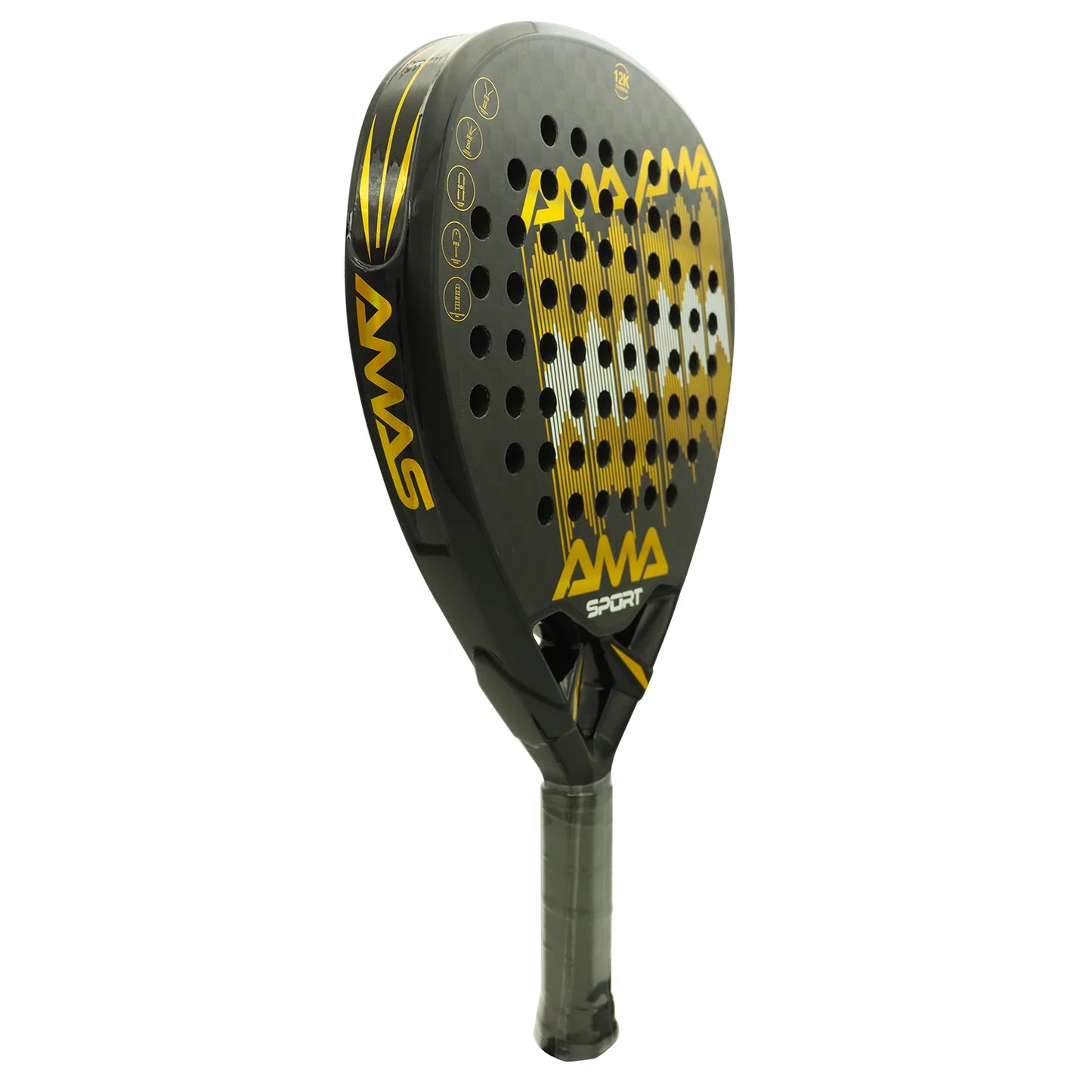 AMASPORT Professional 12K Carbon Fiber Padel Racket