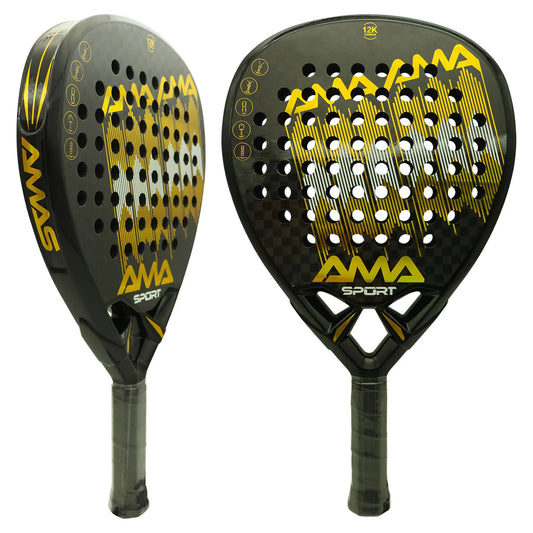 AMASPORT Professional 12K Carbon Fiber Padel Racket