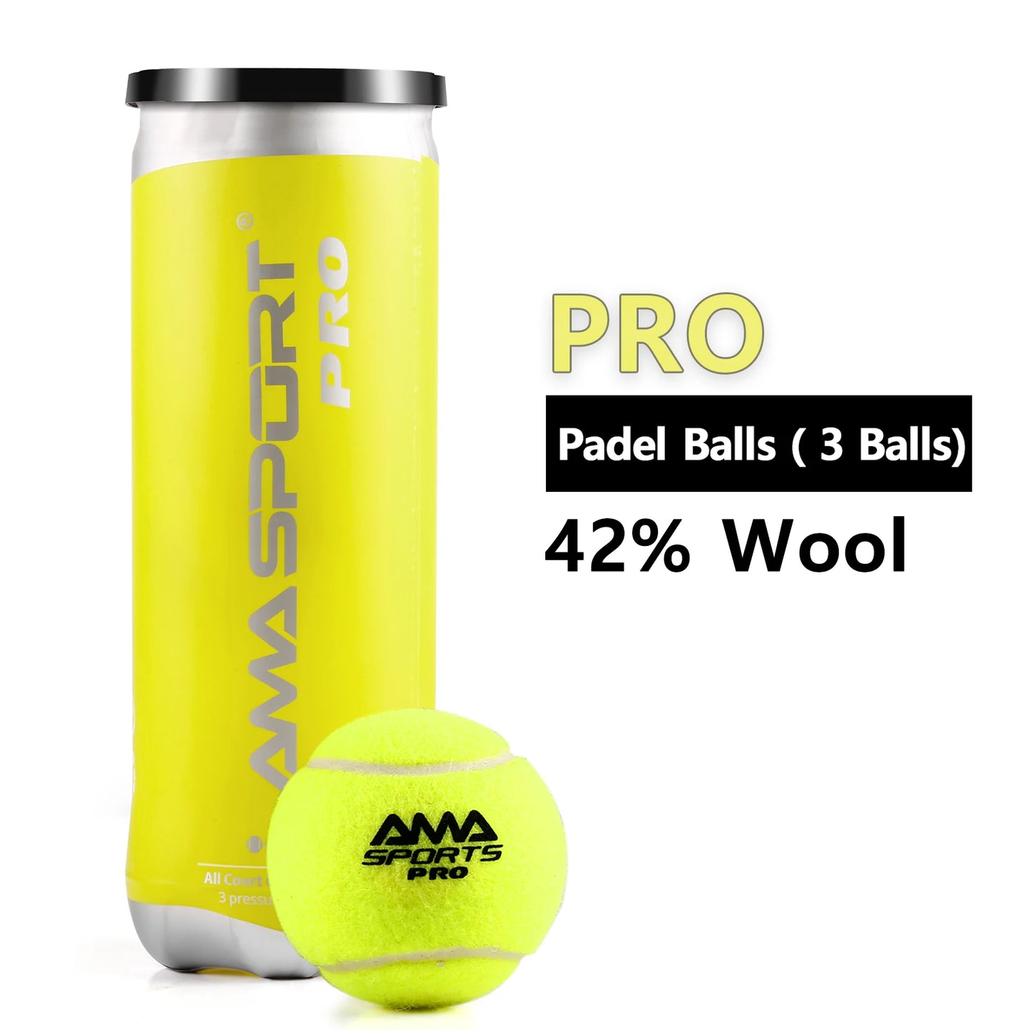 Tournament Grade Padel Balls - Pack of 3