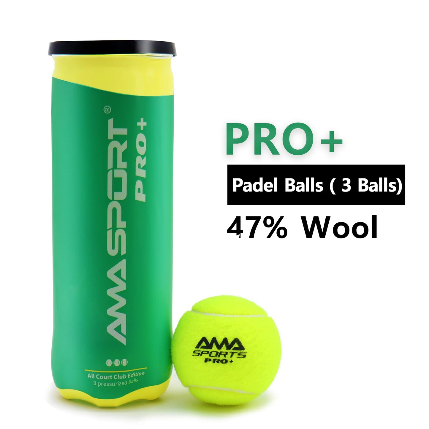 Tournament Grade Padel Balls - Pack of 3