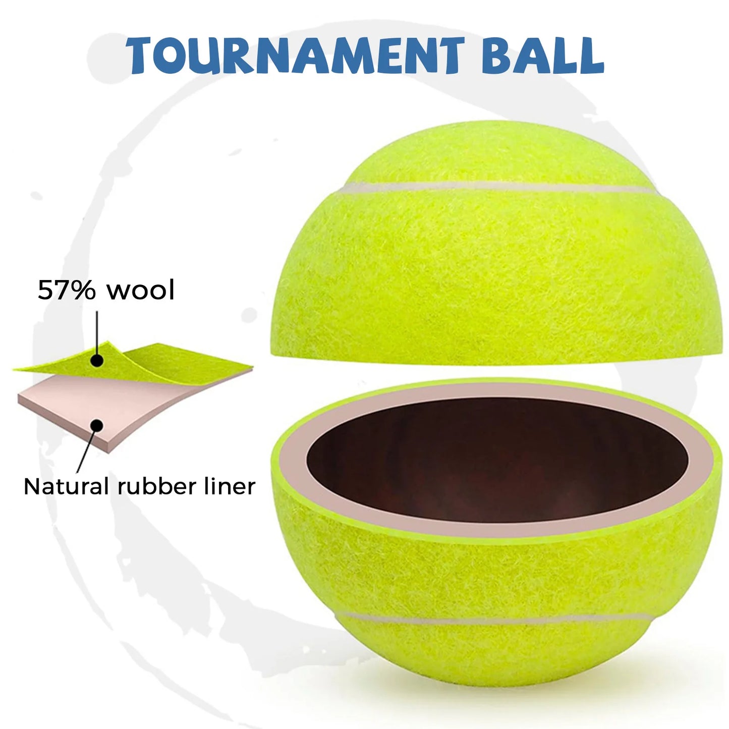 3pcs Padel Balls - High Bounce Court Balls