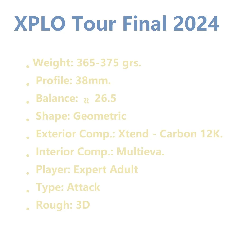 Padel Racket Carbon Fiber EVA Memory Flex Foam Core Lightweight Racket