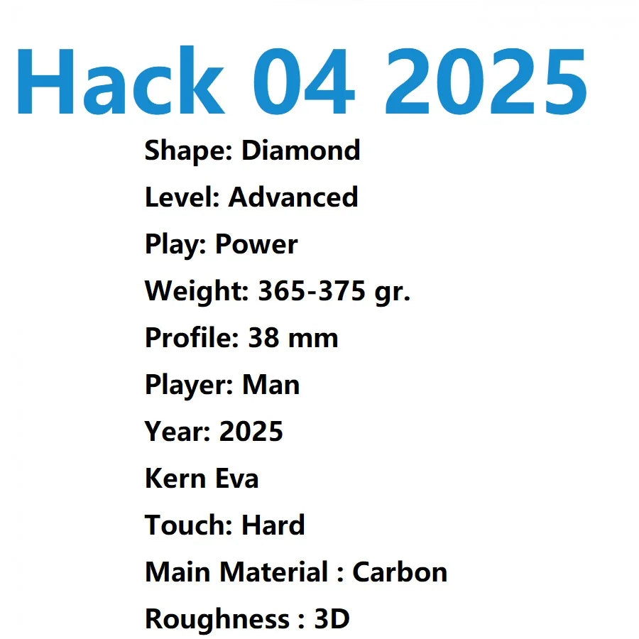 Padel Racket Carbon Fiber EVA Memory Flex Foam Core Lightweight Racket