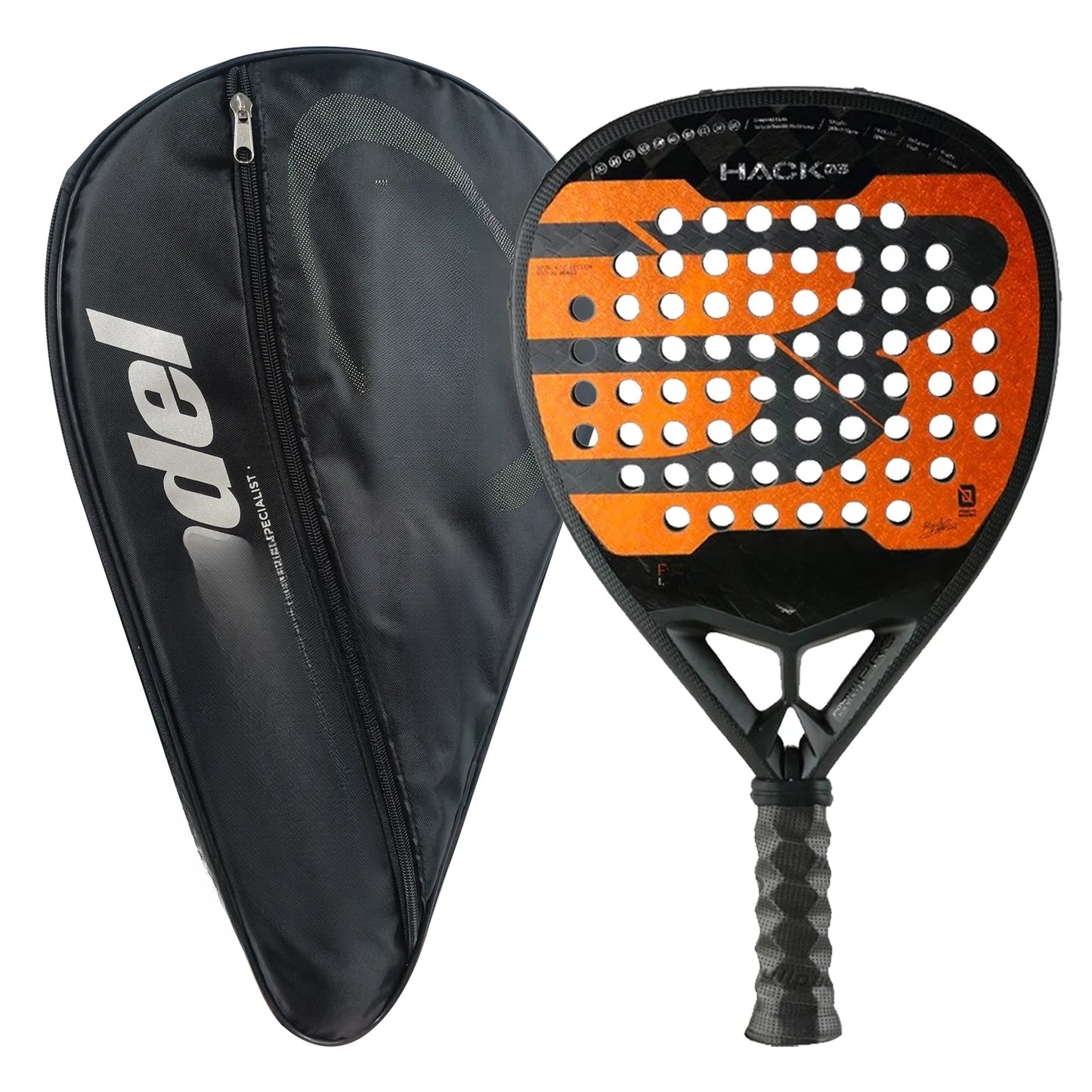 Padel Racket Carbon Fiber EVA Memory Flex Foam Core Lightweight Racket